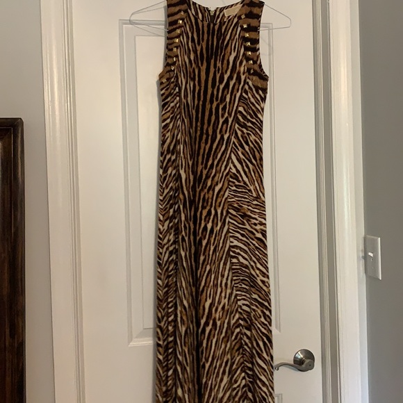 Michael Kors Tiger Print Maxi Dress 